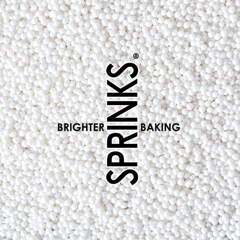 500g Nonpareils WHITE - by Sprinks