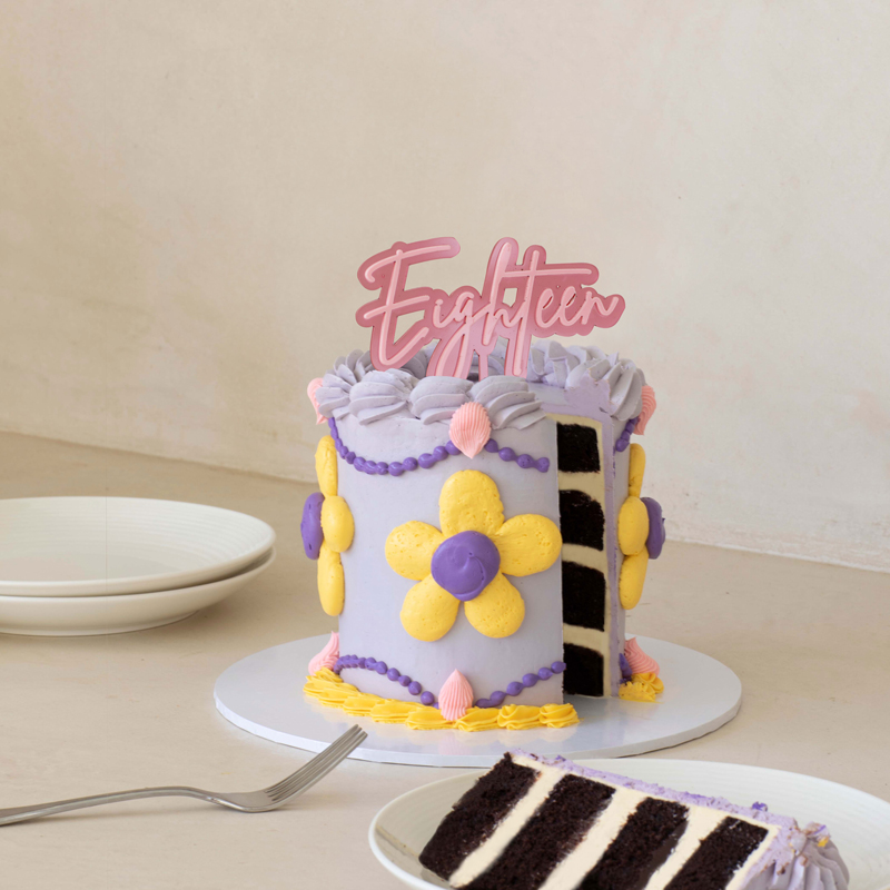 PINK OPAQUE / PINK Layered Cake Topper - EIGHTEEN
