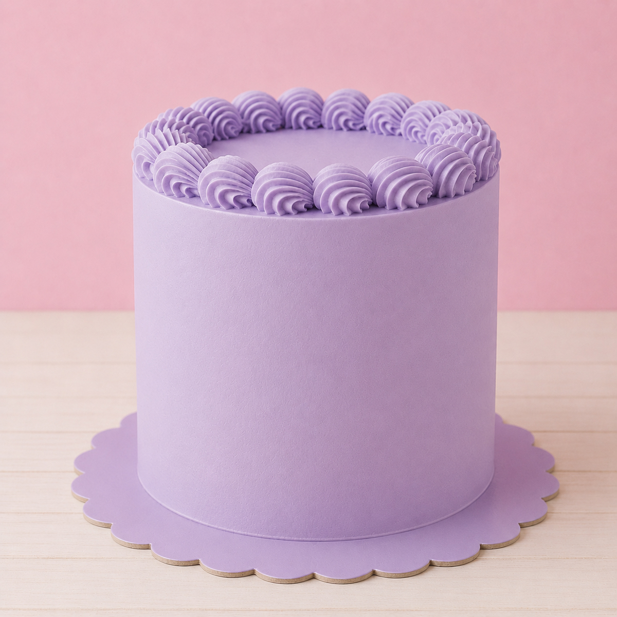 10 Scalloped Cake Board - PASTEL LILAC