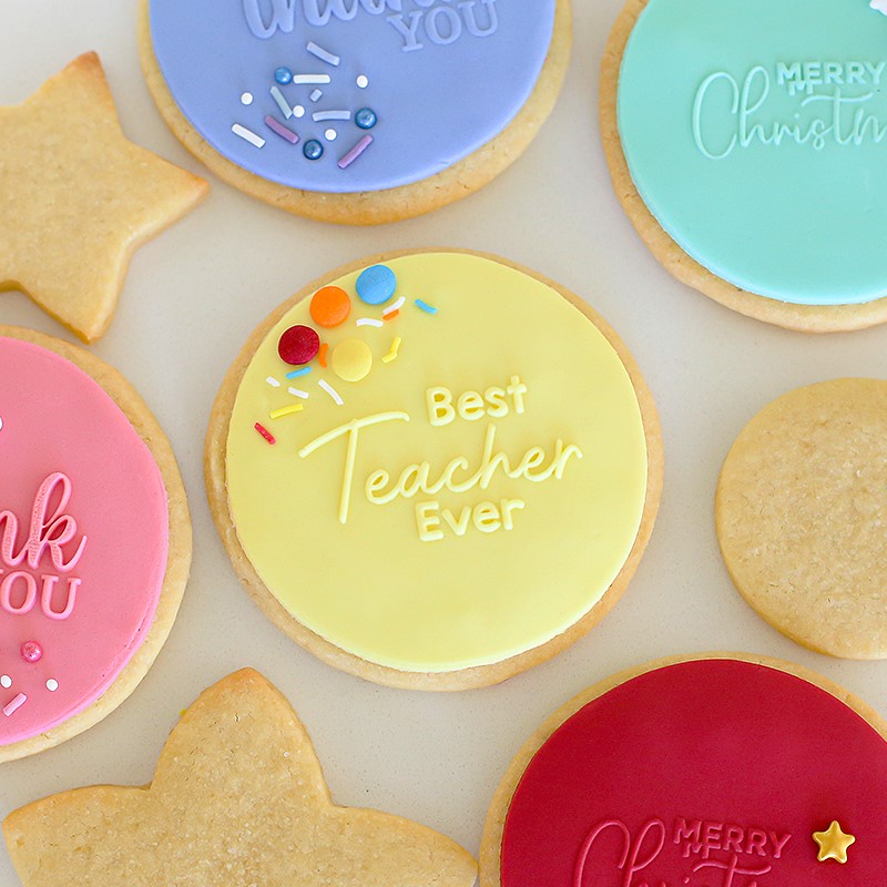 Cookie Embosser Stamp - BEST TEACHER EVER