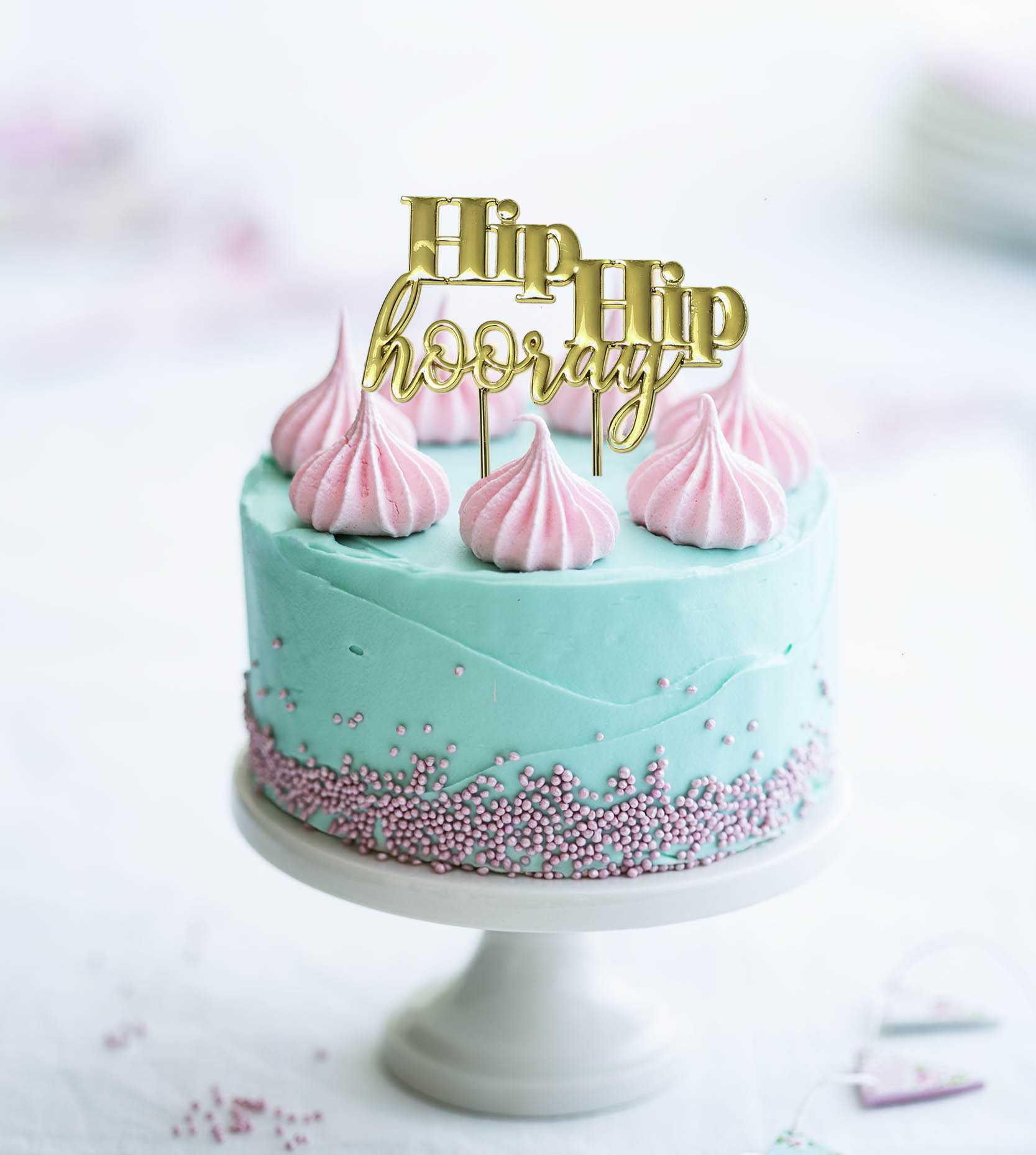 GOLD Plated Cake Topper - HIP HIP HOORAY