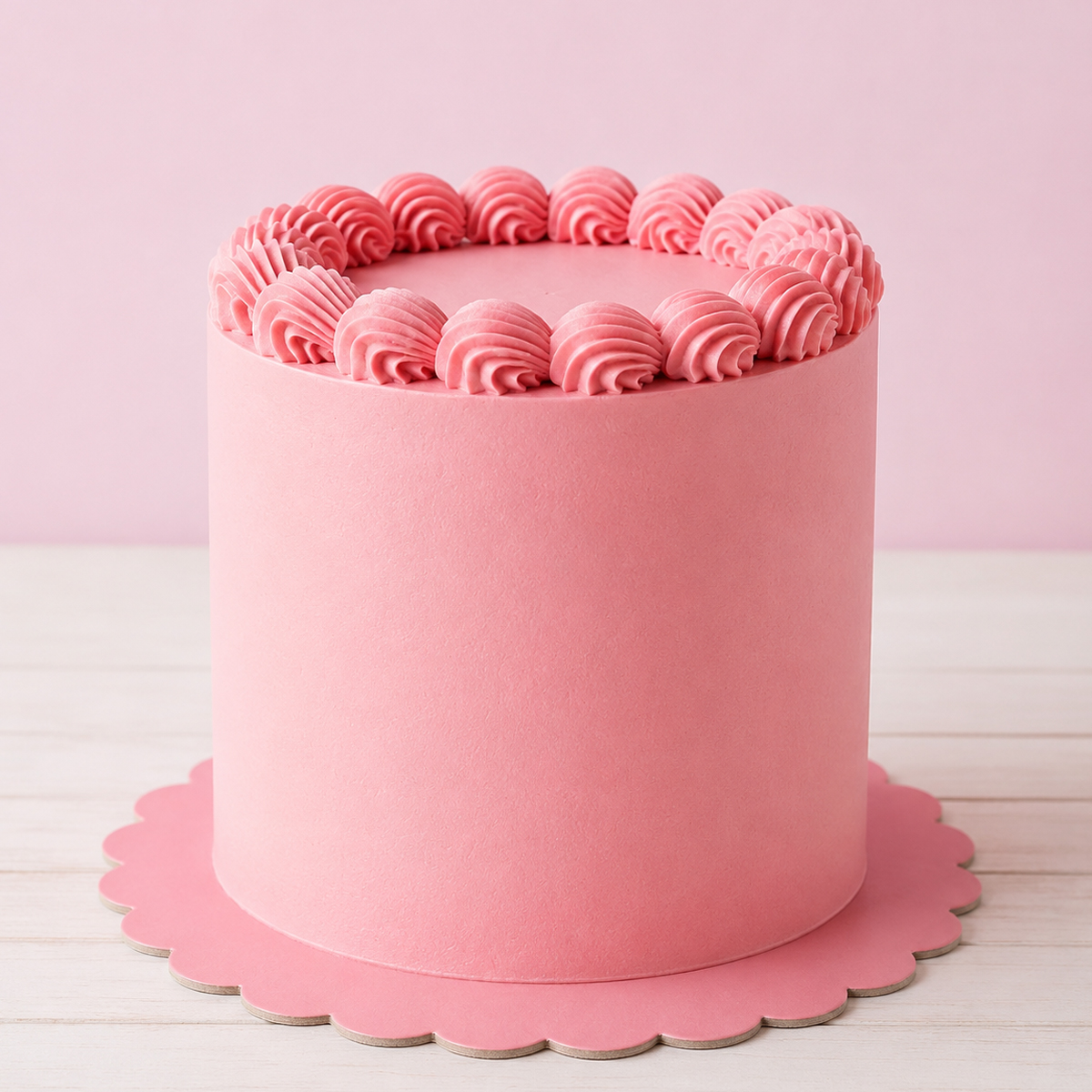 10 Scalloped Cake Board - PASTEL PINK