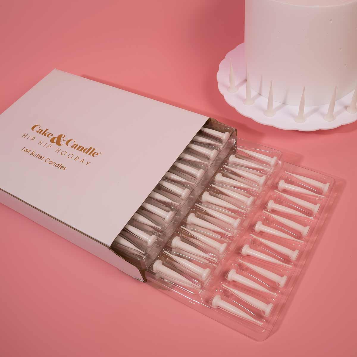 WHITE Bullet Candles (Pack of 144)