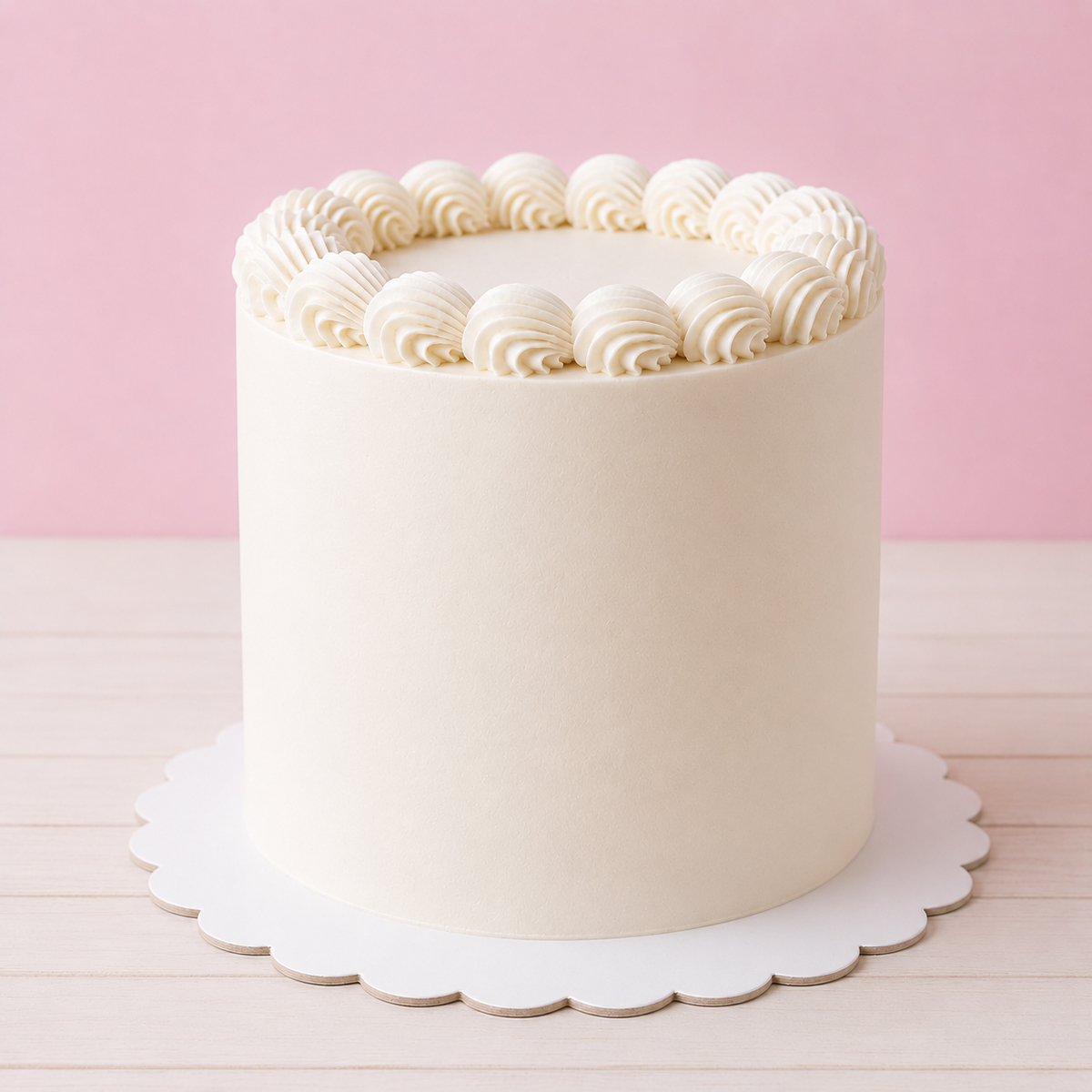 10 Scalloped Cake Board - WHITE