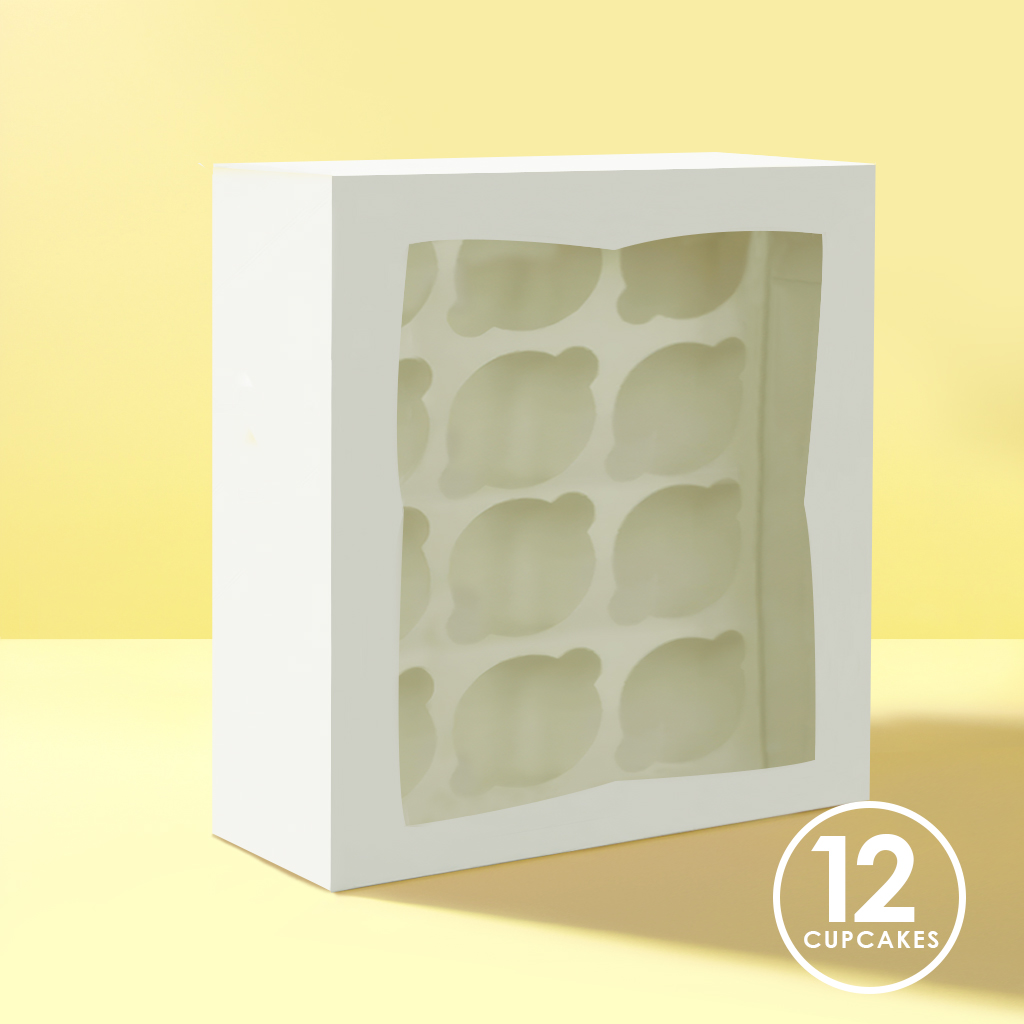 4 HIGH Cupcake Box with PVC Window (holds 12 cupcakes)