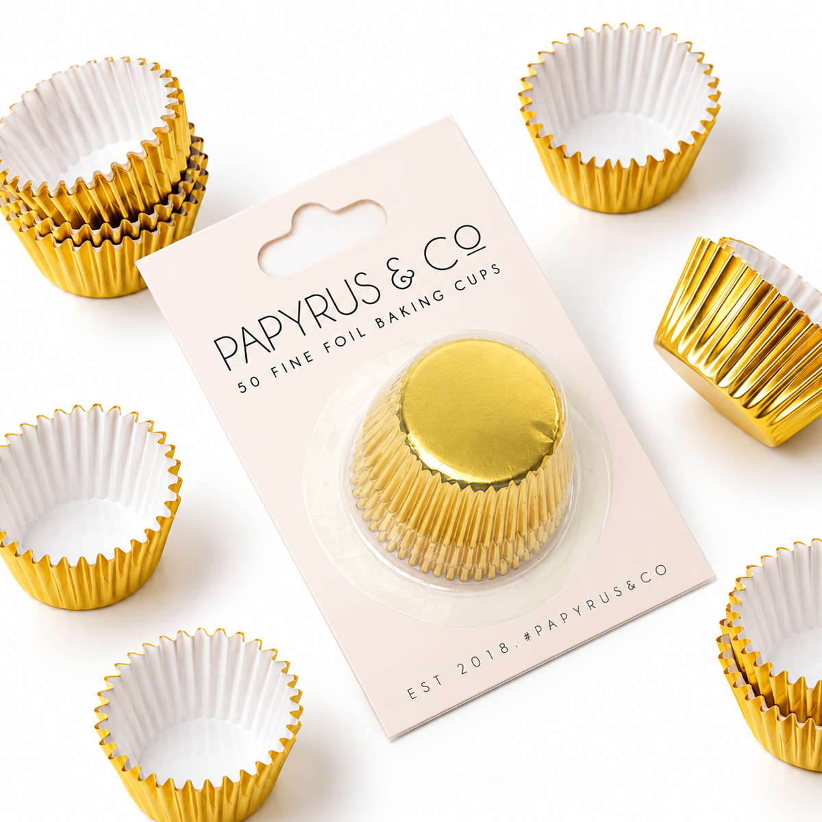 Mini GOLD Foil Baking Cups (50 pack) - 35mm Base