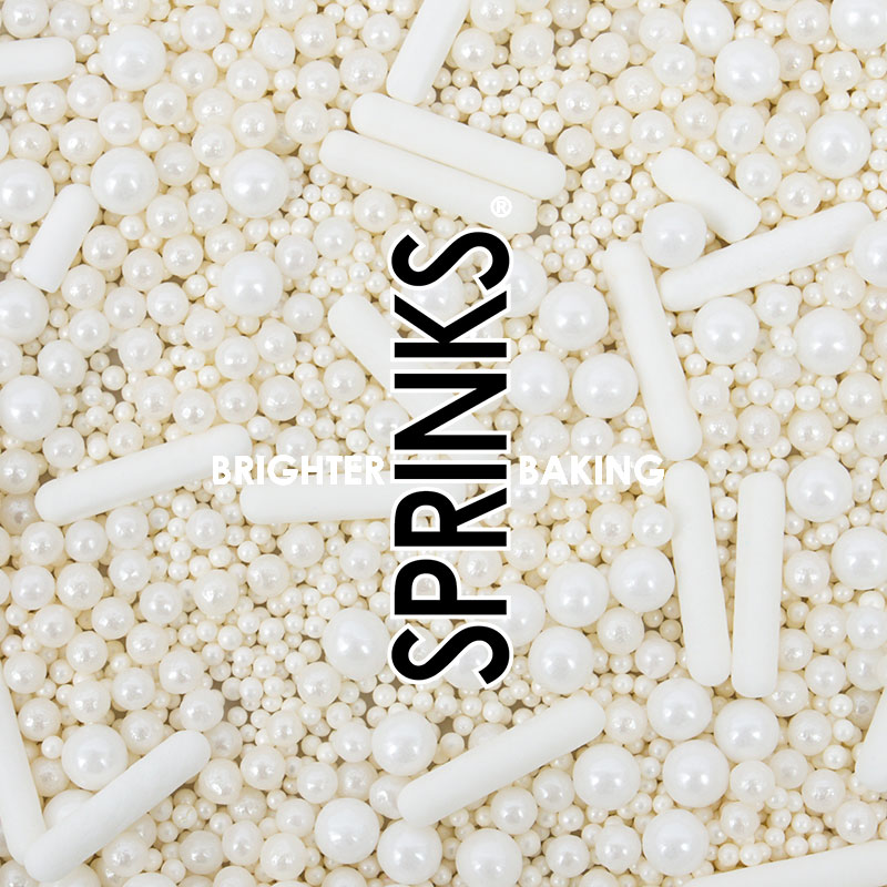 500g BUBBLE & BOUNCE WHITE Sprinkles - by Sprinks