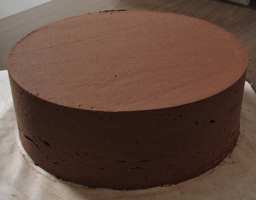 Покрытие торта белым шоколадом