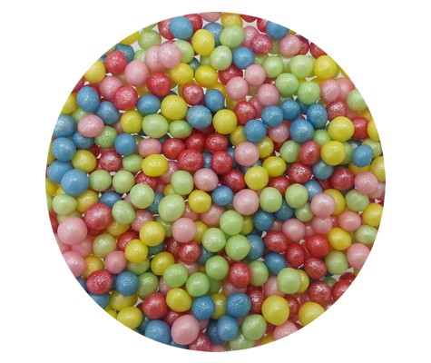 Cachous Round - MIXED PEARLISED 4mm (5kg)