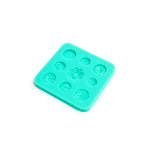 Silicone Mould - BUTTON & FLOWER CENTRES