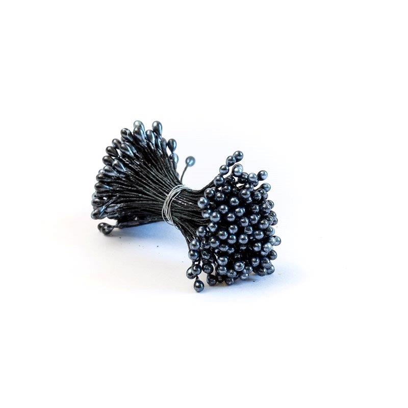 BLACK Small Pearl Stamens KM19 (Pack of 144)