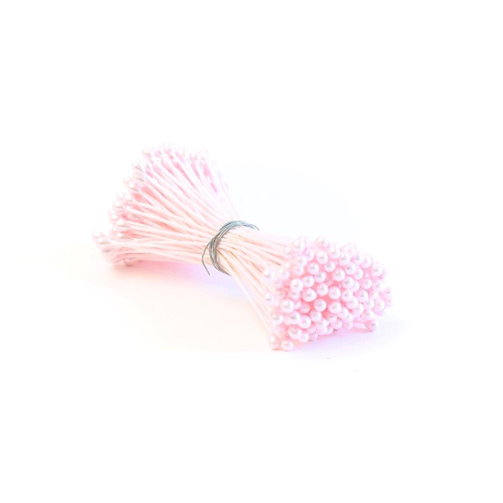 PINK Small Pearl Stamens KM19 (Pack of 144)