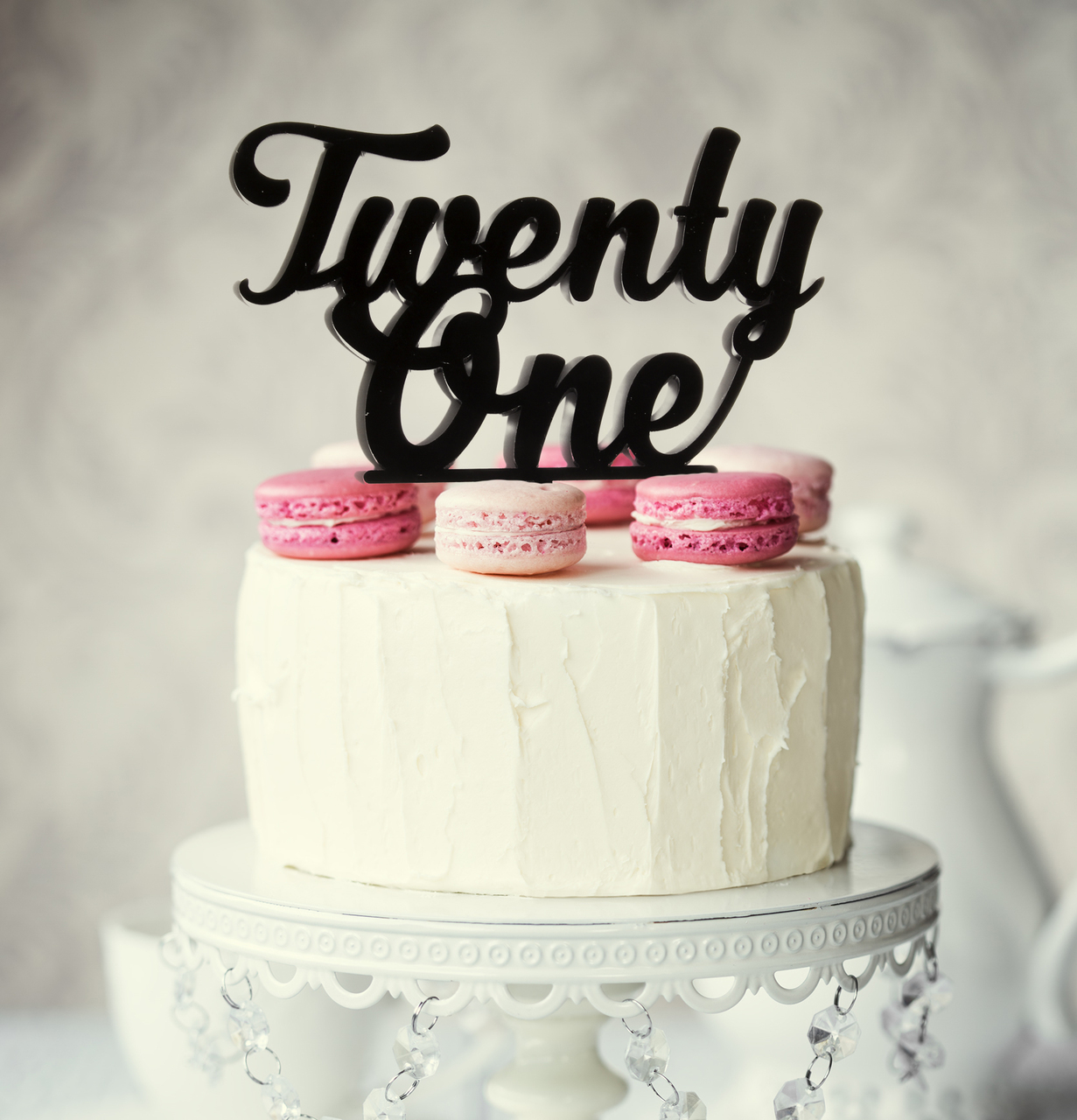 number twenty one cake topper black bake group
