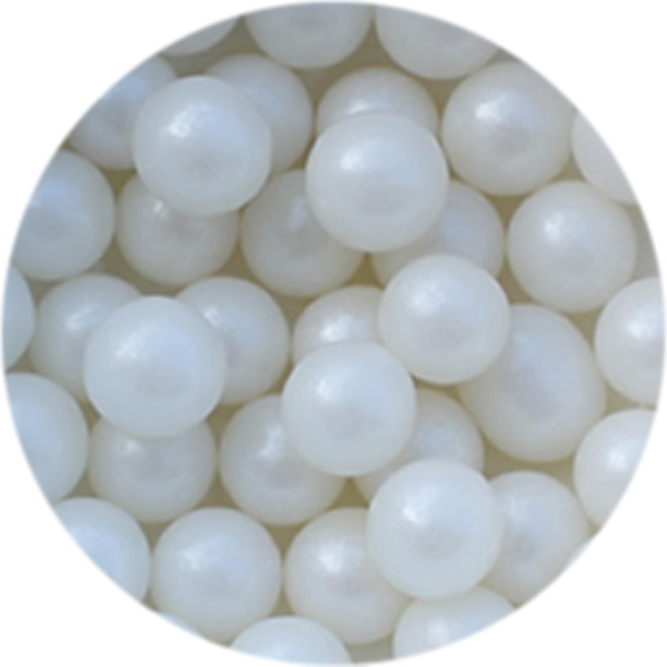 Cachous Round - PEARLISED WHITE 12mm (1kg)